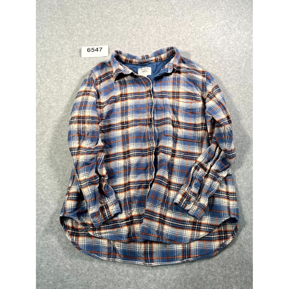 American Eagle Outfitters Flannel Shirt‎ Womens Large Multicolor Plaid Button Up